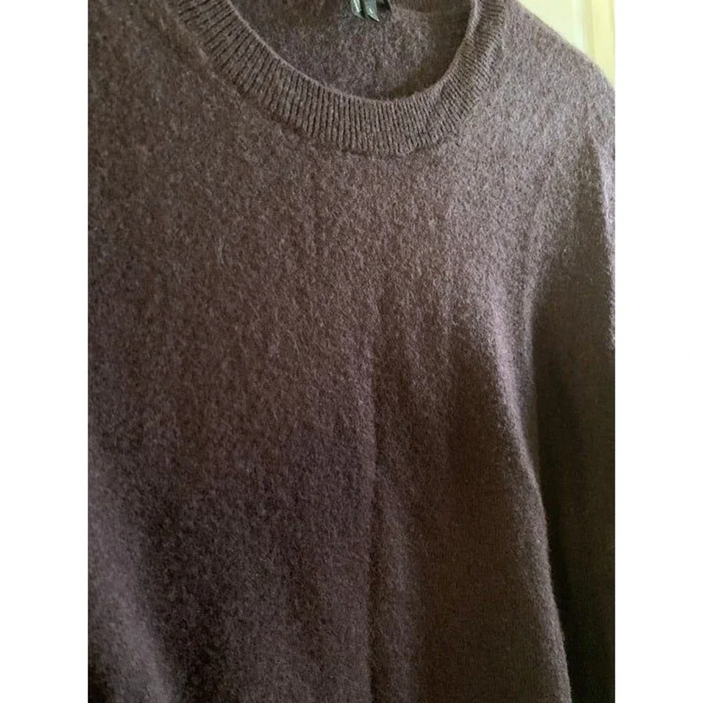 Theory Womens 100% Cashmere Deep Purple Crewneck Sweater | Large - Picture 5 of 5